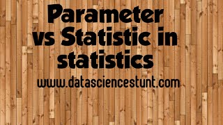 Parameter vs Statistic in Statistics #shorts #ai #ml