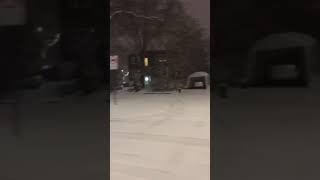 Welcoming snow in Canada Montreal