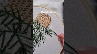 Christmas tree hand embroidery🎄 #embroidery #handembroidery #handmade #stitch #art #christmas #craft