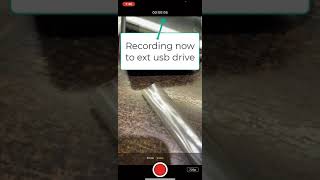 Iphone camera record  directly to usb