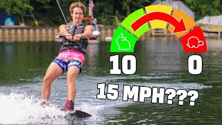 How Slow Can You Wakeboard?? (Wakeboarding Challenges)