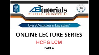 HCF & LCM VIDEO LECTURE (PART-A)