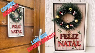 COMPRE AGORA!!! Quadro Mensagem do Natal Feliz Natal Decoração Para sua Porta #amazon #natal