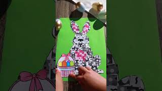 Mosaic Easter Bunny Craft #shorts #easter #eastercraft #teacherresources #mosaic #mosaicart #bunny