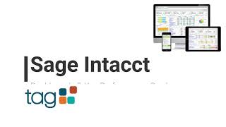 Sage Intacct Dashboards & Key Performance Cards