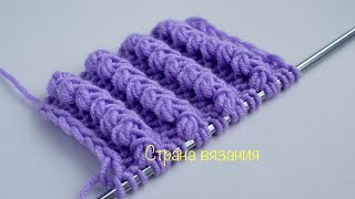 Узоры спицами. Объемные дорожки.  Knitting patterns. Volumetric tracks.