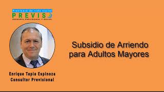 Subsidio de Arriendo para Adultos Mayores