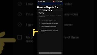 How to Dispute for fair use
