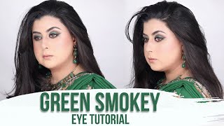 GREEN SMOKEY EYE TUTORIAL | FAIYZA BEG