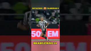 Gol de tiquinho - Botafogo 1 a 0 no Palmeiras - Brasileirão 24