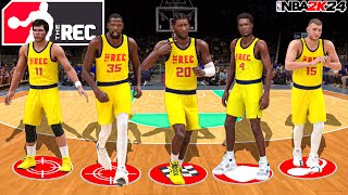 WE USED FIVE CENTER BUILDS in REC on NBA 2K24