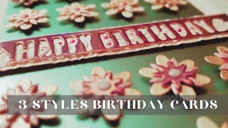 Quick and easy Birthday Cards / Handmade / paper project / DIY crafting / Happy Birthday