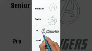 How to draw Avengers logo 😲 ✨#shorts #ytshorts #easydrawing #art #avengers #trending