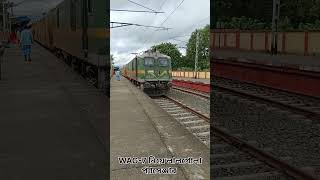 WAG-7 electric locomotive conected with lalgola passenger train with utkrist rake###