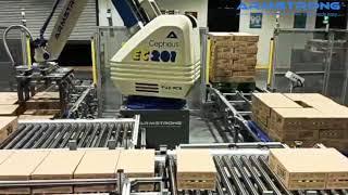 High Speed Fuji Ace Robotic Palletizer - 2 IN 2 OUT Layout.