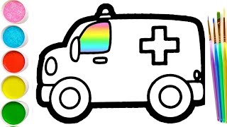 Bolalar Uchun mashina rasm chizish /Drawing ambulance for children/Рисование скорая помощь для детей