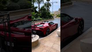 Beautiful Ferrari SF90 Stradale in red #shorts #supercars #carslover #ferrari