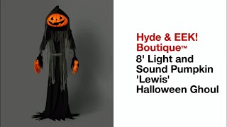 Lewis & Friends™ 8' Halloween Light & Sound Lewis The Pumpkin Ghoul™ - Hyde & EEK! Boutique