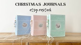 Christmas Journal Collection 2022 | Handmade Junk Journal Flip Through | Etsy Shop Restock