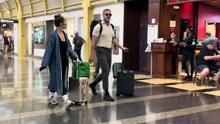 Minka Kelly and Dan Reynolds spotted at the airport