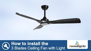 Installation Video of 52 Inch Remote APP Control Ceiling Fan | Model: WS-FPZ180-18B & WS-FPZ180-18C