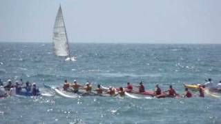 Oceanside 9 man Outrigger Canoe race start