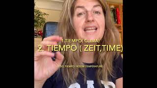 Bedeutung Wort "Tiempo "Spanisch.Significados  de la palabra "Tiempo" en  español 🇪🇸