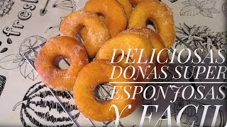 COMO HACER DONAS SUPER ESPONJOSAS /FACIL /pan sin horno /Vanessa y su dulce sabor