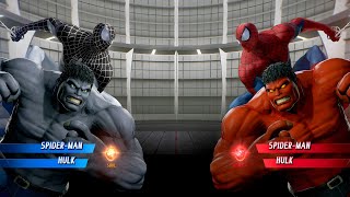 Spiderman Hulk (Black) vs. Hulk Spiderman (Red) Fight - Marvel vs Capcom Infinite PS4 Gameplay