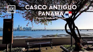 🟡  [4K] 🇵🇦 Explora el paseo Esteban Huertas | Casco antiguo | Ciudad de Panamá | Las bóvedas