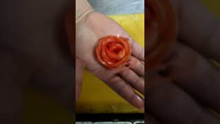 Tomato rose # garnish #viral #viralshorts