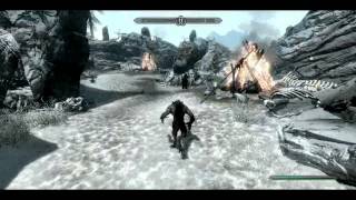 TESV SKYRIM Оборотень против великана