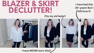 Closet Declutter!! Blazers And Skirts! Making My Wardrobe Work For My Current Life And Body!