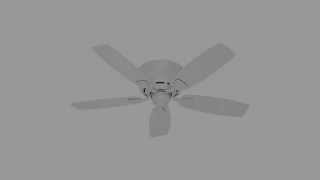 Hunter 53119 Sea Wind 48-inch ETL Damp Listed, White Ceiling Fan with Five White Plastic Blades