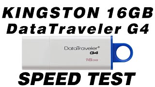 Kingston Datatraveler G4 16GB USB 3.1 Speed Test