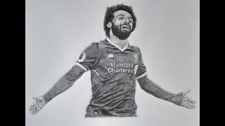 Mohamed Salah drawing | graphite | pencil sketch | time lapse