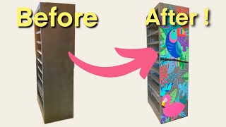 Painting a cabinet with POSCA pens !