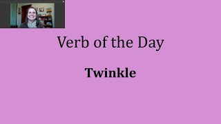 Verb of the Day - Twinkle