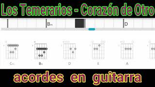 Los Temerarios   Corazón de Otro    tutorial en  guitarra