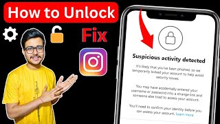 Fix Suspicious activity detected instagram problem | How to unlock temporarily locked instagram