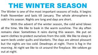 Essay on The Winter Season in English | #KamnaAcademy