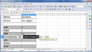 CAT 12 Spreadsheets OpenOffice - 5 Text Functions