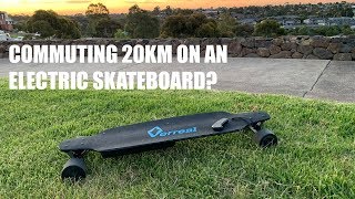 I ATTEMPT TO RIDE AN ELECTRIC SKATEBOARD 20KM TO WORK! VERREAL F1