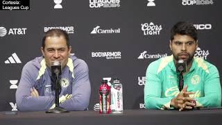 André Jardine y Néstor Araujo Rueda de Prensa previo al partido América vs Colorado Leagues Cup 2024