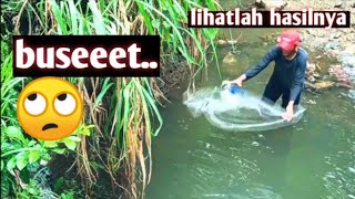 cara/tehnik #jaring #ikan dikali kecil, dengan ukuran #jala yang kecil