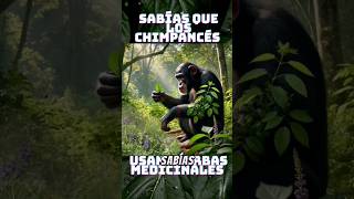 ¿Sabías que los chimpancés usan hierbas medicinales?#chimpanzee #chimpancé#chimpancés