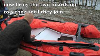 How to assemble an inflatable boat with hard floor