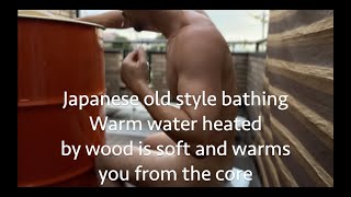 In the open-air bath at home feel the changing seasons & nature｜Relax with warm water heated by wood