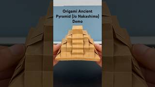 Origami Ancient Pyramid (Jo Nakashima) Demo #origami #origamiart #origamicraft #origamipaper #shorts