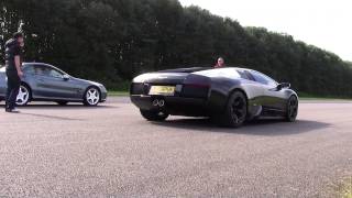 Lamborghini Murcielago loud acceleration drag race